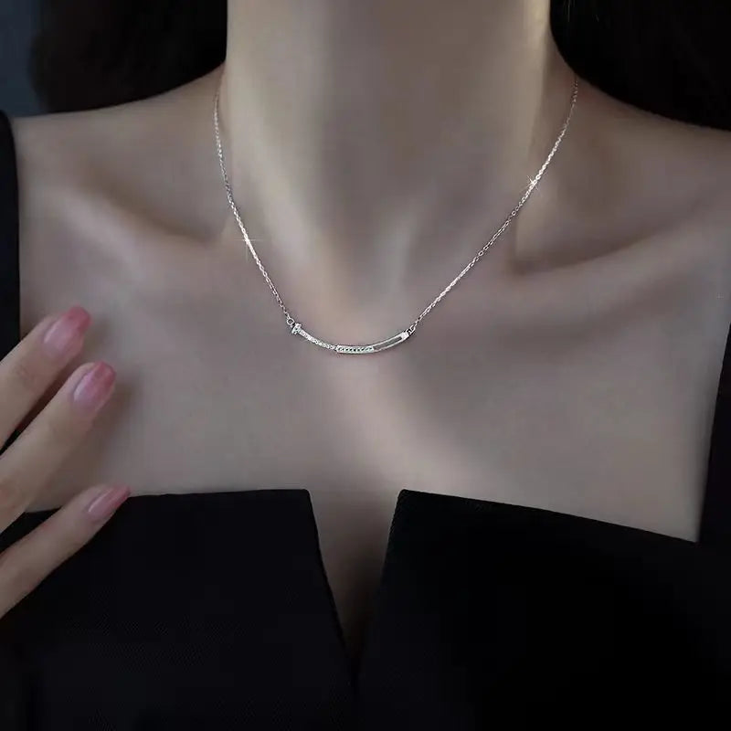 Women's Smiling Face Cubic Zirconia Pendant Necklace Pendant Necklace Nixie