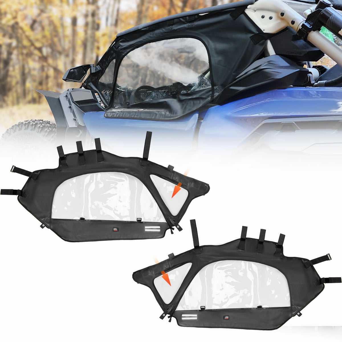 Can-Am Maverick X3 PVC Soft Upper Door Kit 2017-2026 UTV Soft Door Kit Nixie Default Title