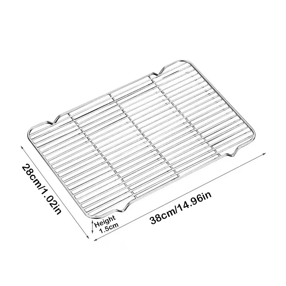 Stainless Steel Cooling Rack – Non-Stick BBQ & Cake Cooler