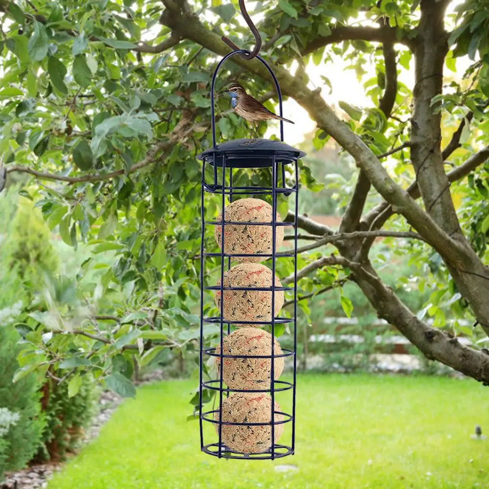 Hanging Wild Bird Feeder Suet Fat Ball Rack – Outdoor Garden Wild Bird Feeder Nixie