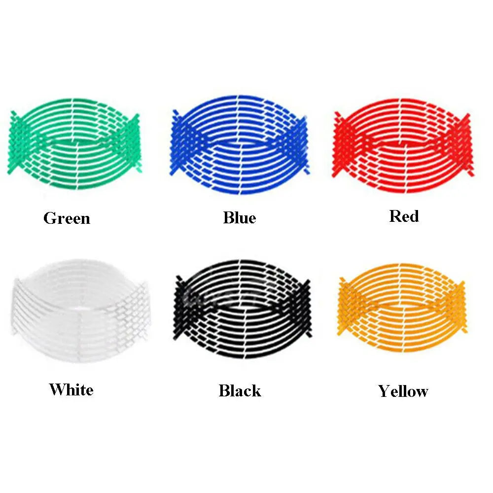 Reflective Wheel Rim Tape Strips — Motorbike & Bike Decals Wheel Rim Decals Nixie