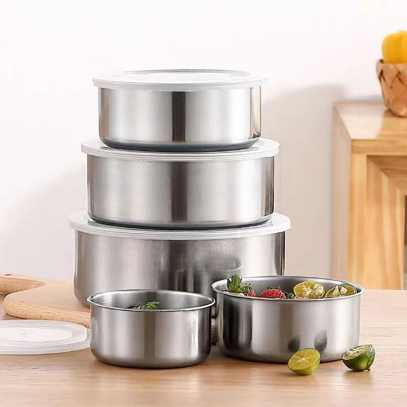 5-Piece Stainless Steel Mixing Bowl Set – Nesting Baking Bowls Mixing Bowl Set Nixie