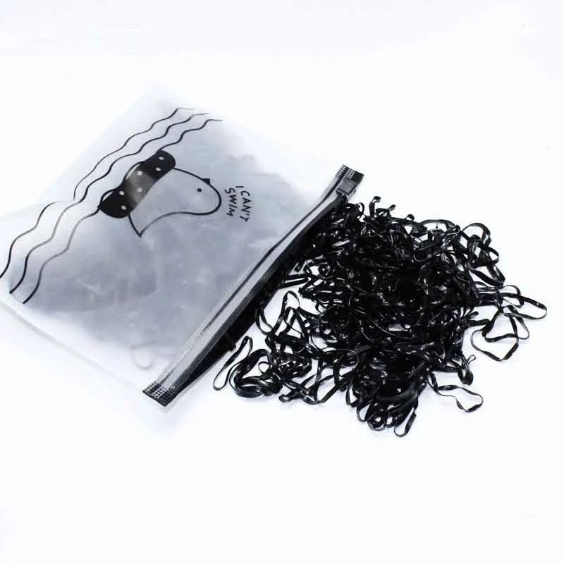 Women's Black Elastic Hair Bands – Gentle & Durable Hair Ties Elastic Hair Bands Nixie