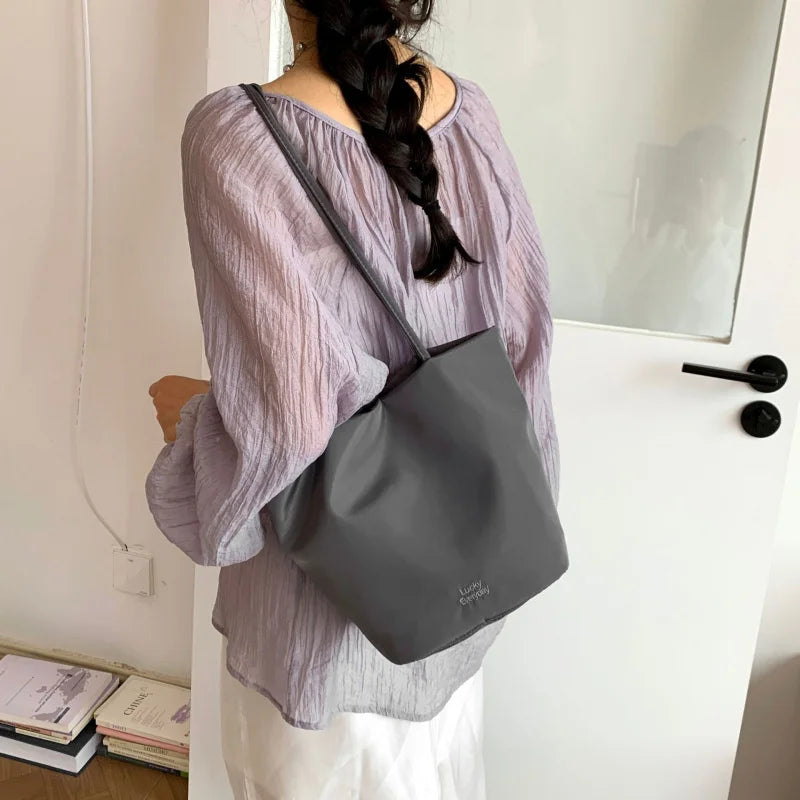 Korean Minimalist Bucket Bag – Women's Shoulder Handbag Bucket Shoulder Bag Nixie