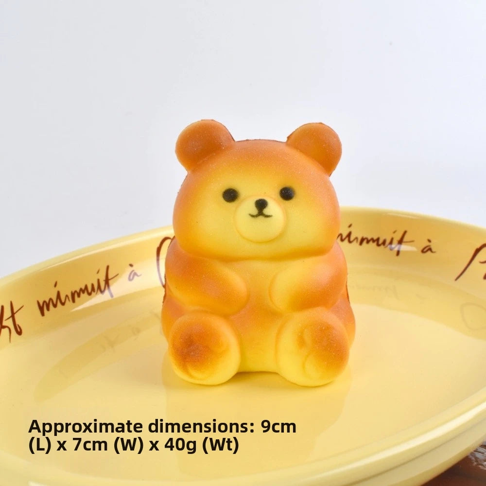 Slow Rising Squeeze Toy – Cartoon Bear Bread & Cake Squishy