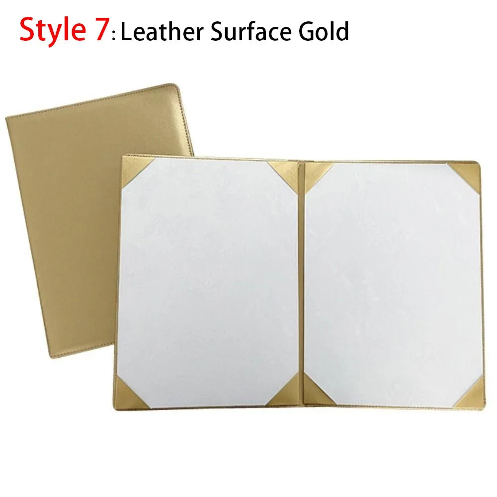 PU Leather Hardcover Document Folder A3/A4 Certificate Cover