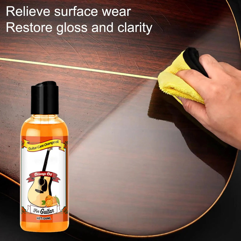 Guitar Fretboard Polishing Oil 120ml + Cleaning Cloth Set Guitar Care Oil Nixie