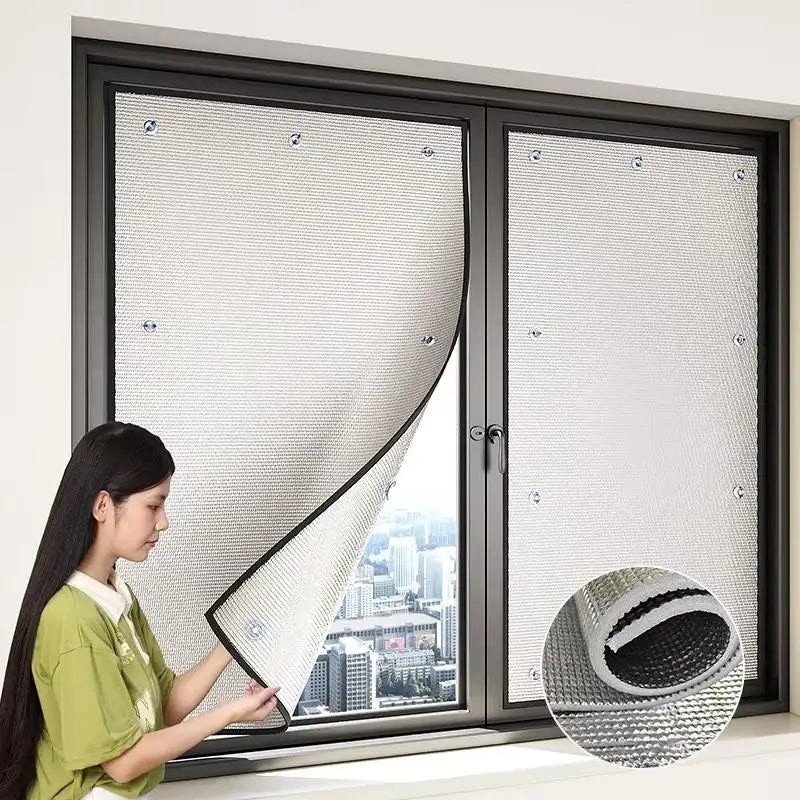 Aluminum Foil Window Sun Shade – UV Block & Privacy Film Window Sun Shade Nixie
