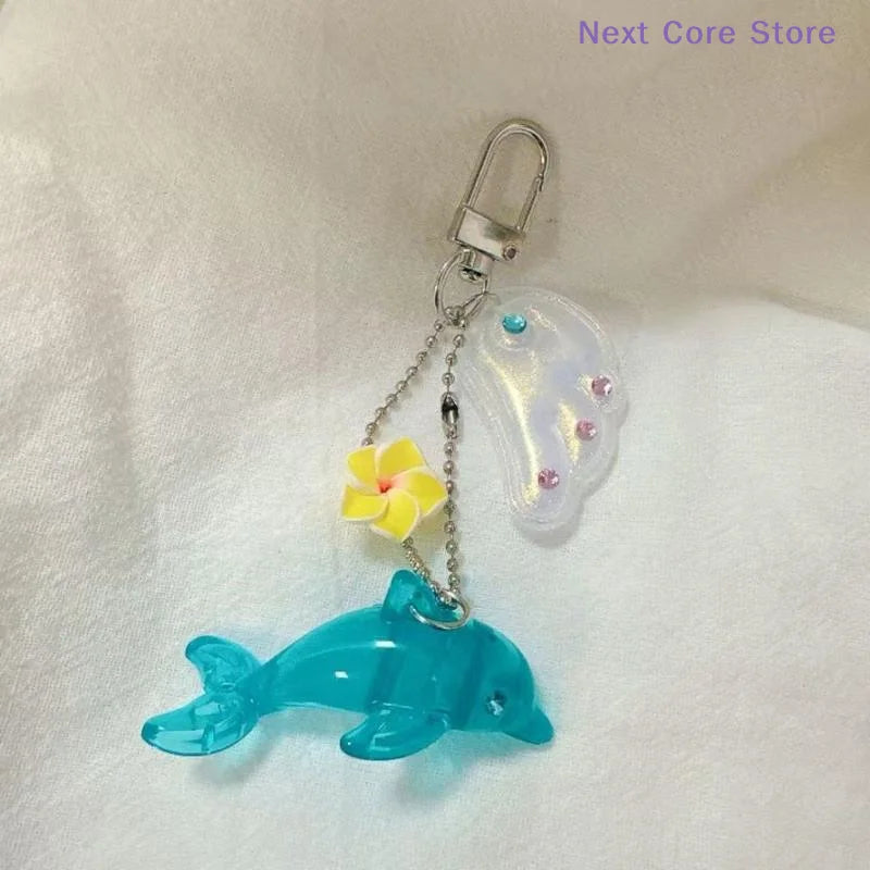 Y2K Cute Dolphin Keychain Bag Charm & Phone Strap Pendant Keychain Bag Charm Nixie