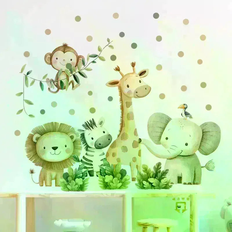 Cartoon Forest Animal Wall Stickers for Kids & Baby Rooms Kids Wall Stickers Nixie