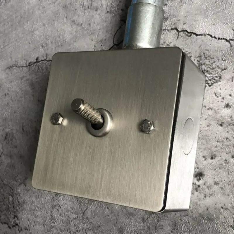 Industrial Knurled Toggle Wall Switch 1-4 Gang Stainless Steel Retro Toggle Wall Switch Nixie