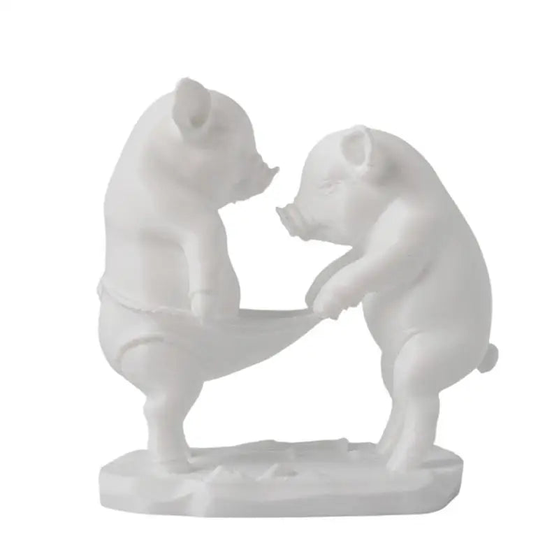 Cute Cartoon Pig Figurine – 3D Printed Matte Desk Ornament Decorative Figurine Nixie 1