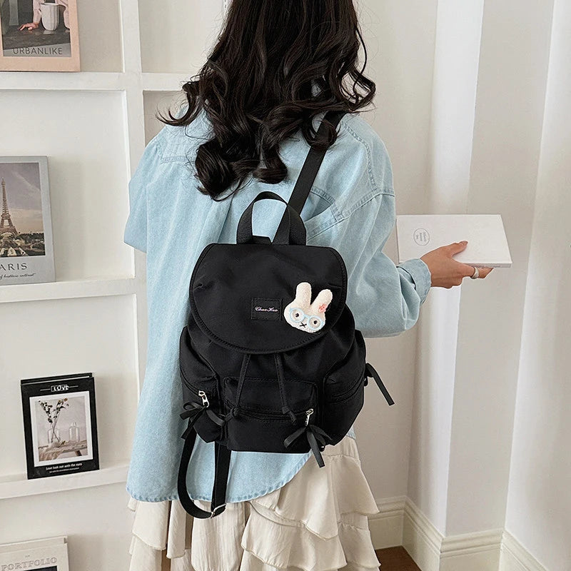 Korean-Style Small Canvas Backpack for Women | Travel & School Women's Backpack Nixie