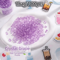 Transparent Perler Beads 2.6mm DIY Fuse Beads ~1000pc, 7 Colors DIY Craft Beads Nixie transparent purple