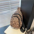 Nylon Chest Sling Crossbody Waist Bag for Travel & Hiking Sling Crossbody Bag Nixie BB-623-Leopard Extra Large
