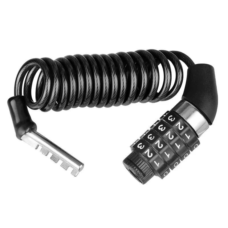 Portable Bicycle Combination Cable Lock – Bike & Helmet Lock Bicycle Cable Lock Nixie Bike Password Lock