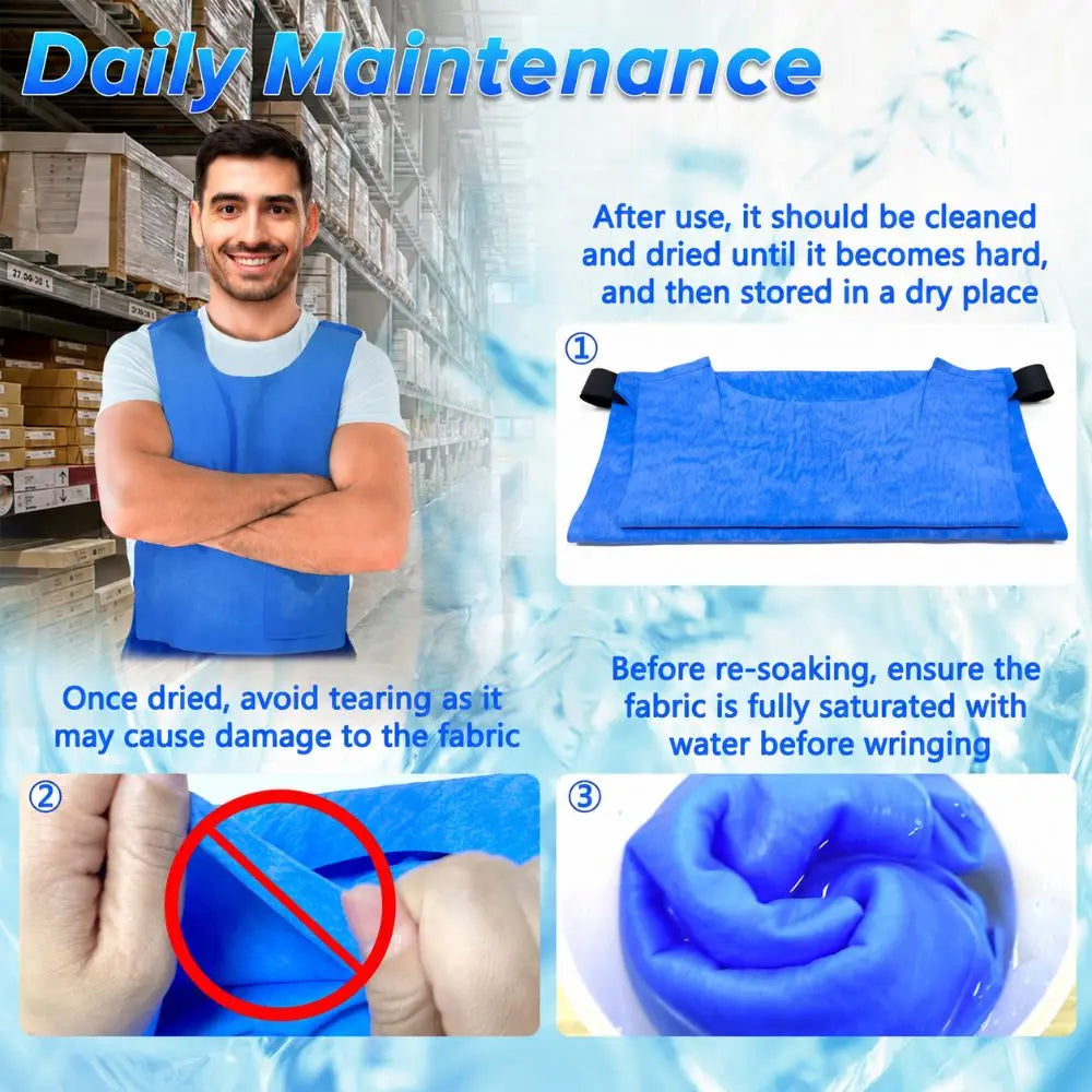 Evaporative Cooling Vest – Water-Activated PVA for Men & Women Evaporative Cooling Vest Nixie