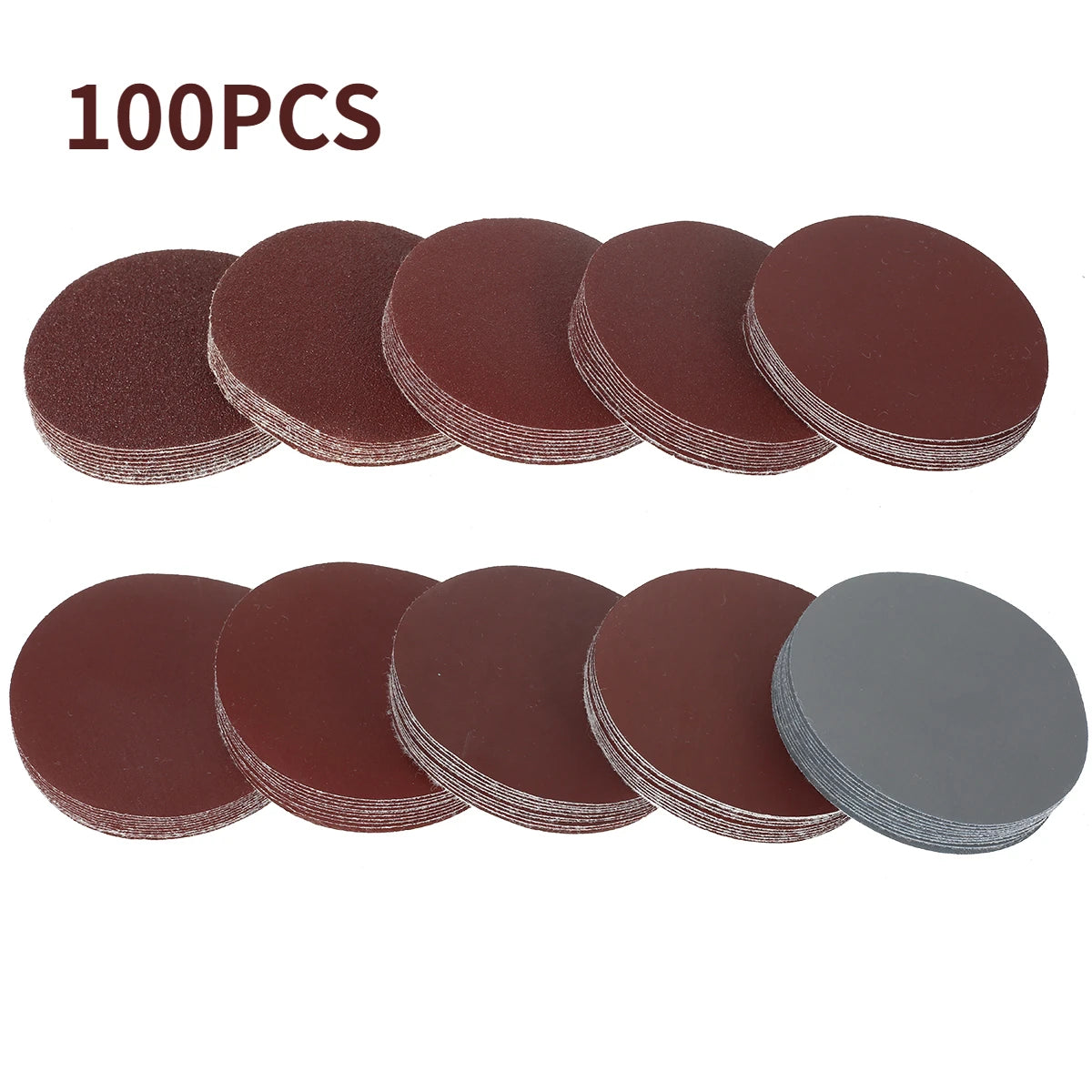 100pcs 3-Inch Sanding Discs 80–3000 Grit Abrasive Polishing Set Abrasive Sanding Discs Nixie