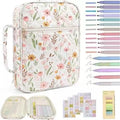 Quilted Cotton Book Storage Bag – Large, Dustproof & Zippered
