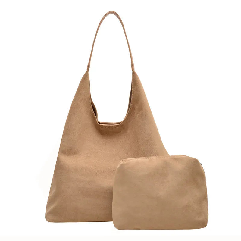 Retro Velvet Tote Bag for Women – Large Capacity Shoulder Bag Velvet Tote Bag Nixie