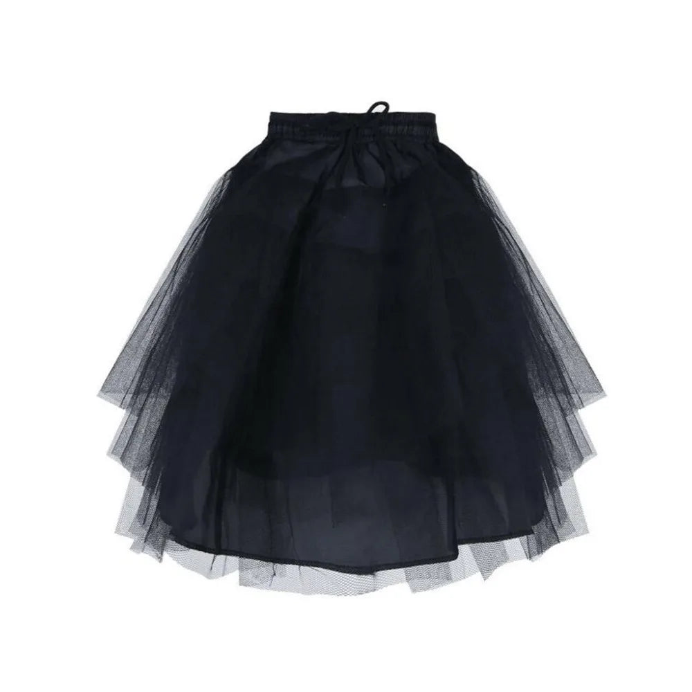Lolita Petticoat A-Line Ball Gown Underskirt Women Girls Petticoat Underskirt Nixie Black 35cm