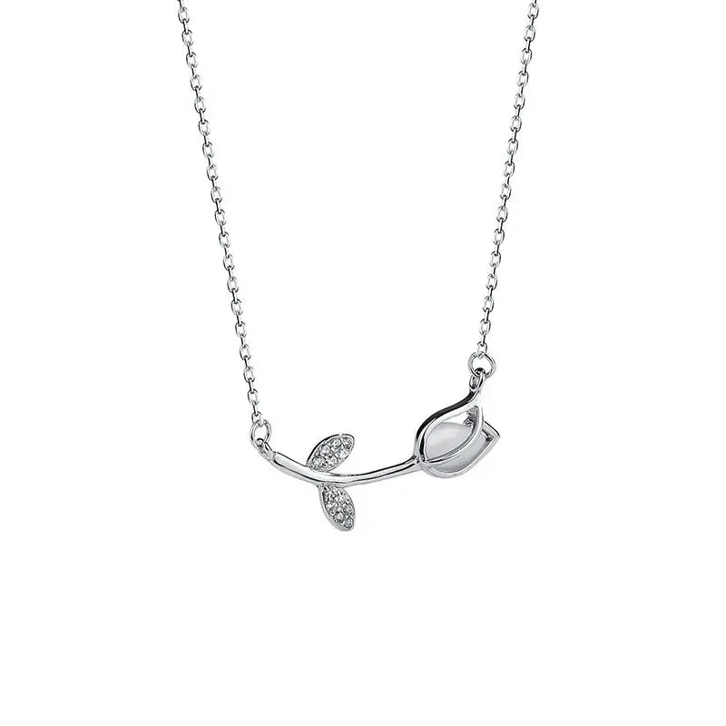 Tulip Pendant Necklace | Gold Plated Copper & Stainless Steel Pendant Necklace Nixie