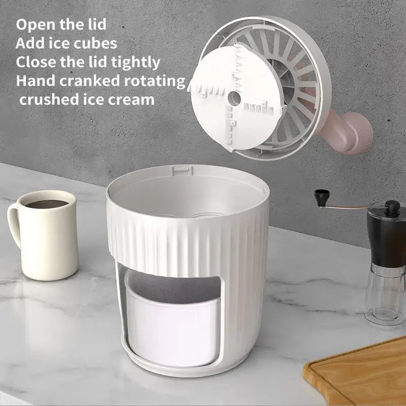 Manual Hand Crank Ice Shaver – BPA-Free Shaved Ice Maker Manual Ice Shaver Nixie