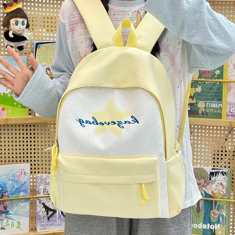 Korean Polka Dot School Backpack for Teen Girls | 20–35L Girls School Backpack Nixie