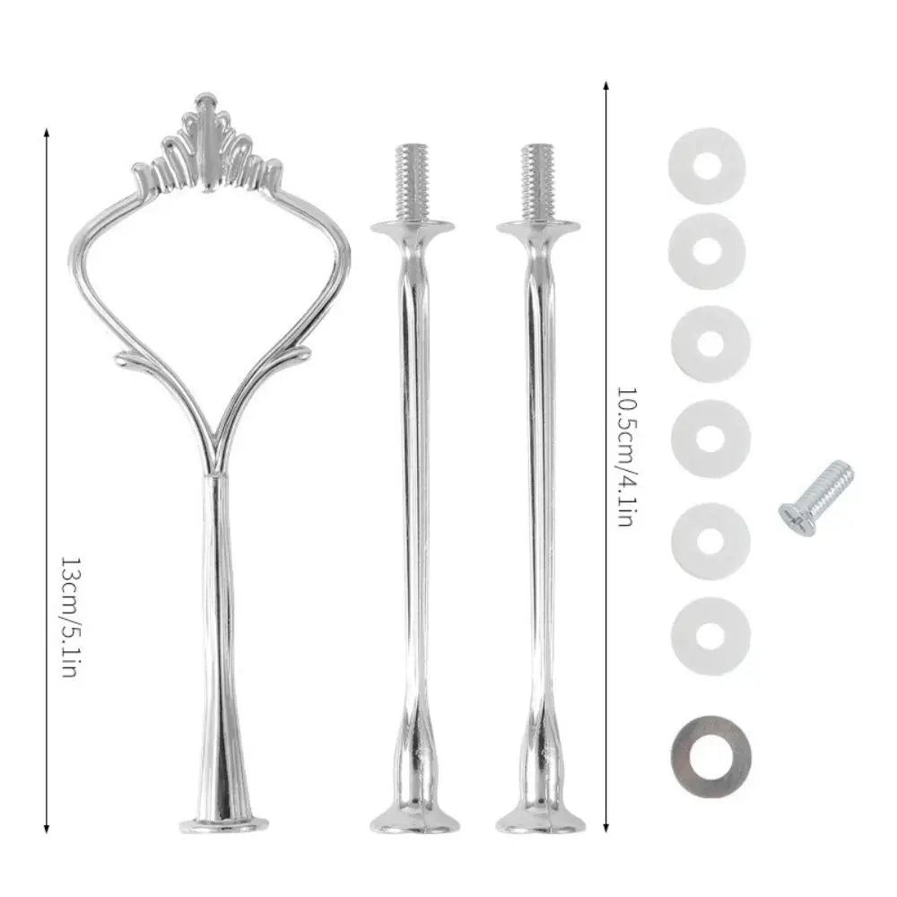 Crown Handle Tiered Cake Stand Hardware Set – Gold & Silver Cake Stand Hardware Nixie