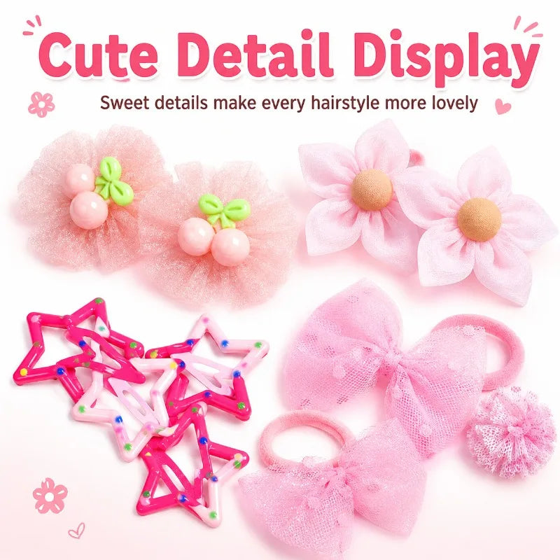 70-Piece Girls Hair Accessories Set – Clips, Bands & Circlets Hair Accessory Set Nixie