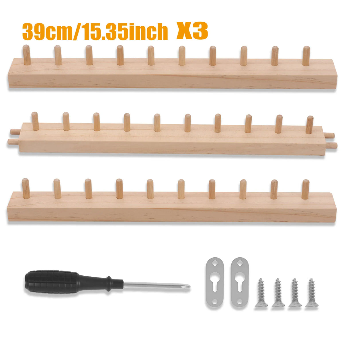 Wooden Chunky Knitting Loom – 47" Blanket Weaving Frame Kit