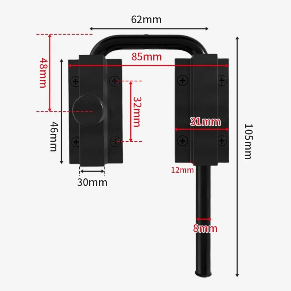 Stainless Steel Door Latch Lock 90/180° Safety Bolt for Gates