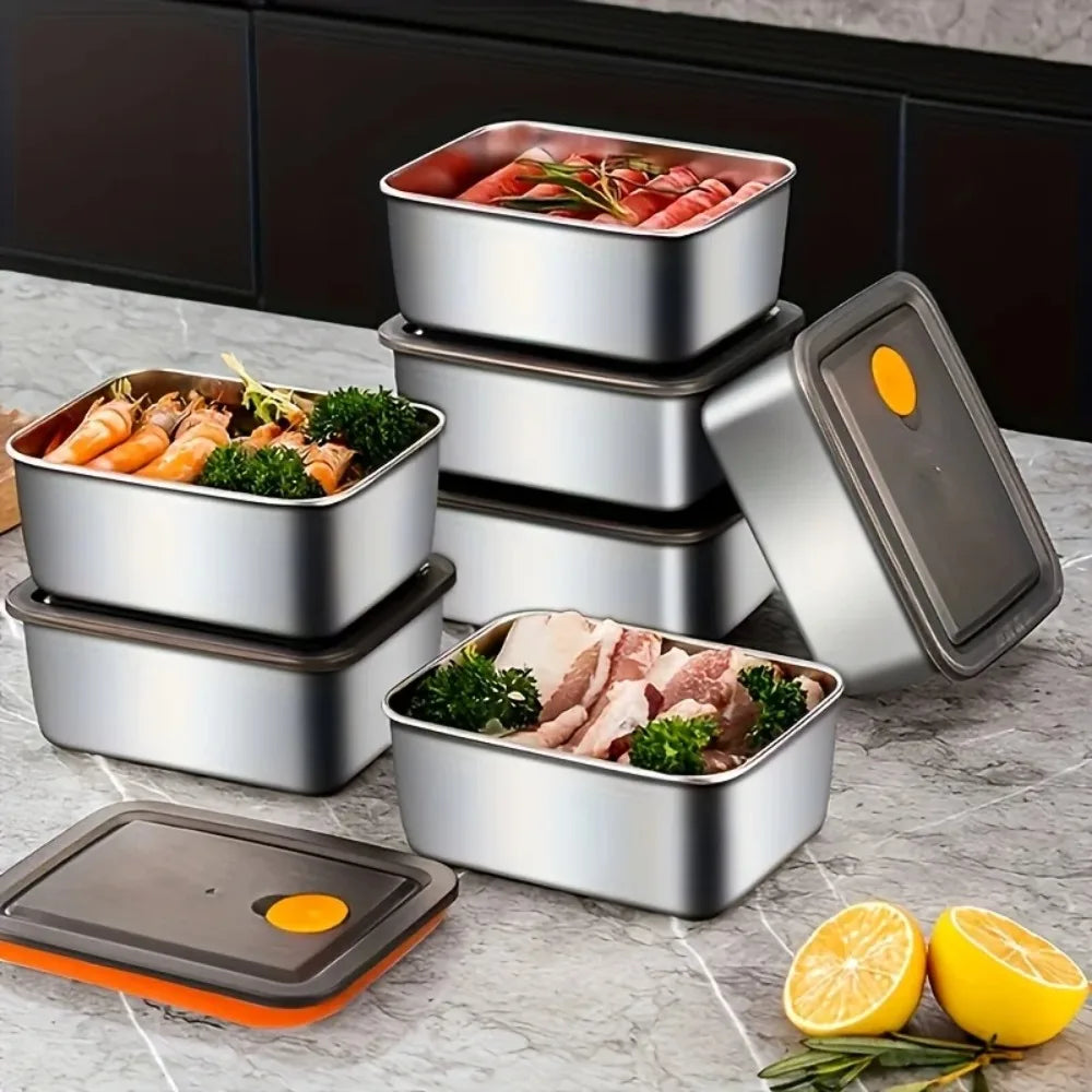 4-Piece Leakproof Stainless Steel Food Storage Container Set Food Storage Containers Nixie