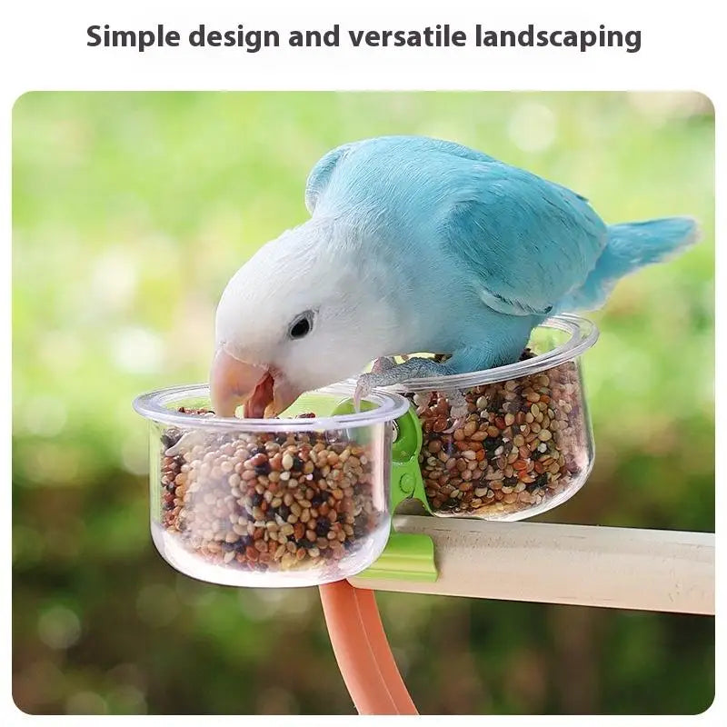 Parrot Feeder Cup with Clip – Bird Cage Food & Water Bowl Bird Cage Feeder Nixie