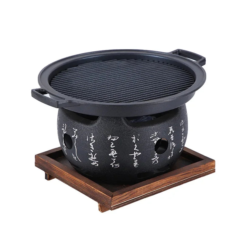 Mini Charcoal BBQ Grill – 3 Grates, Portable & Versatile