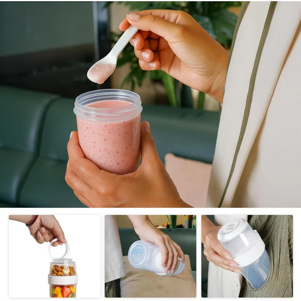Double Layer Leak-Proof Lunch Box | Overnight Oats Container