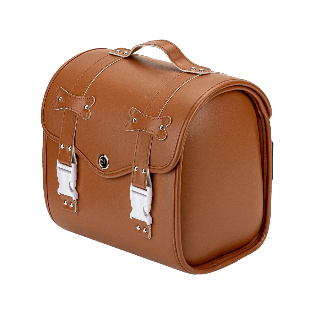 Retro Motorcycle Saddlebags PU Leather Waterproof Universal Fit Motorcycle Saddlebag Nixie