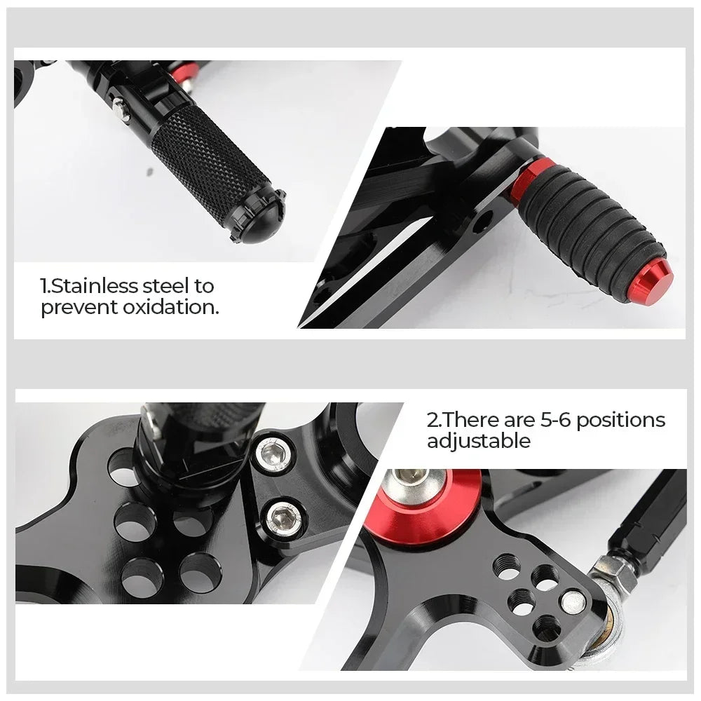 CNC Adjustable Rearset Footrests for Suzuki GSX-S1000 & Katana Motorcycle Rearset Footrests Nixie