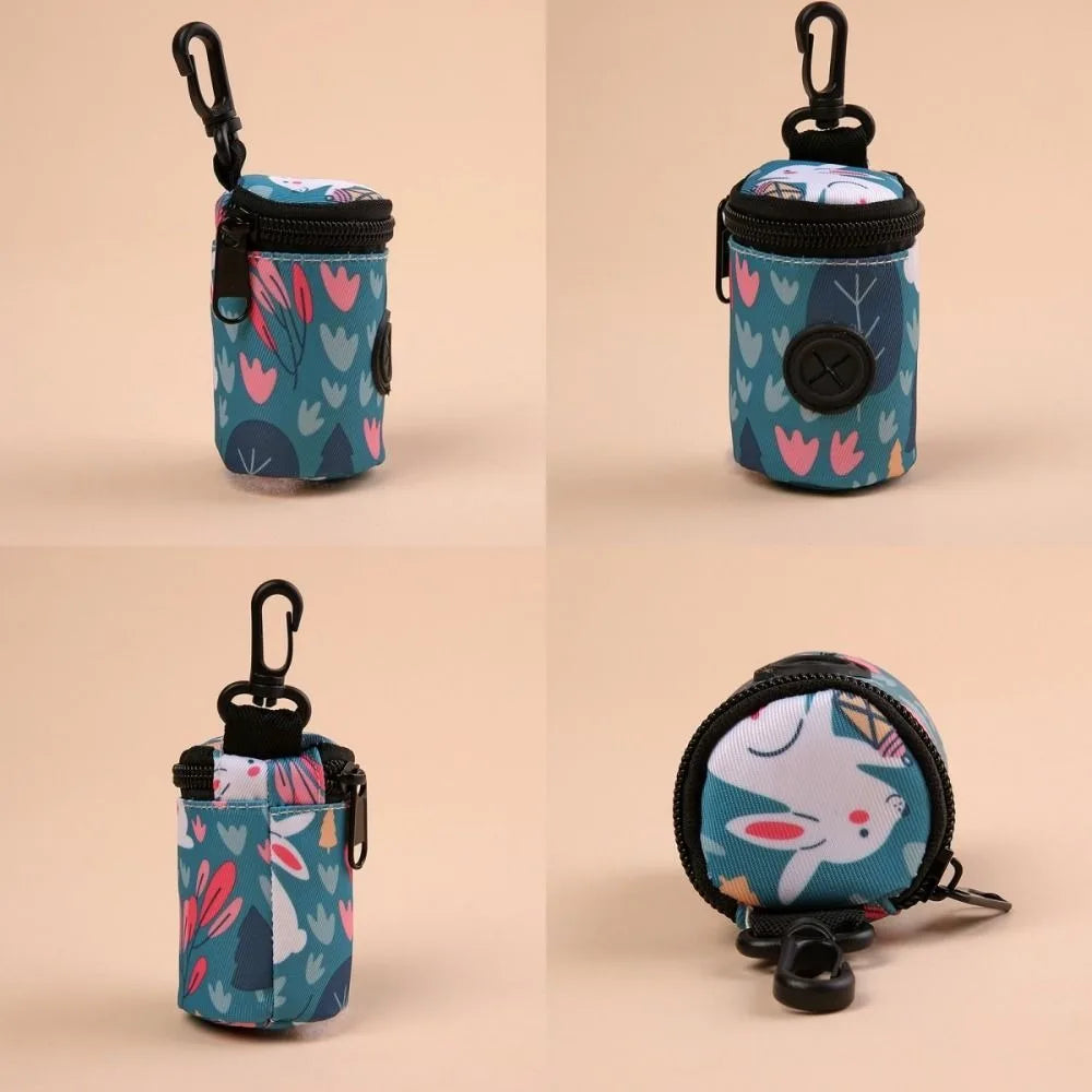 Hangable Dog Poop Bag Dispenser – Portable Zipper Holder Dog Waste Bag Dispenser Nixie