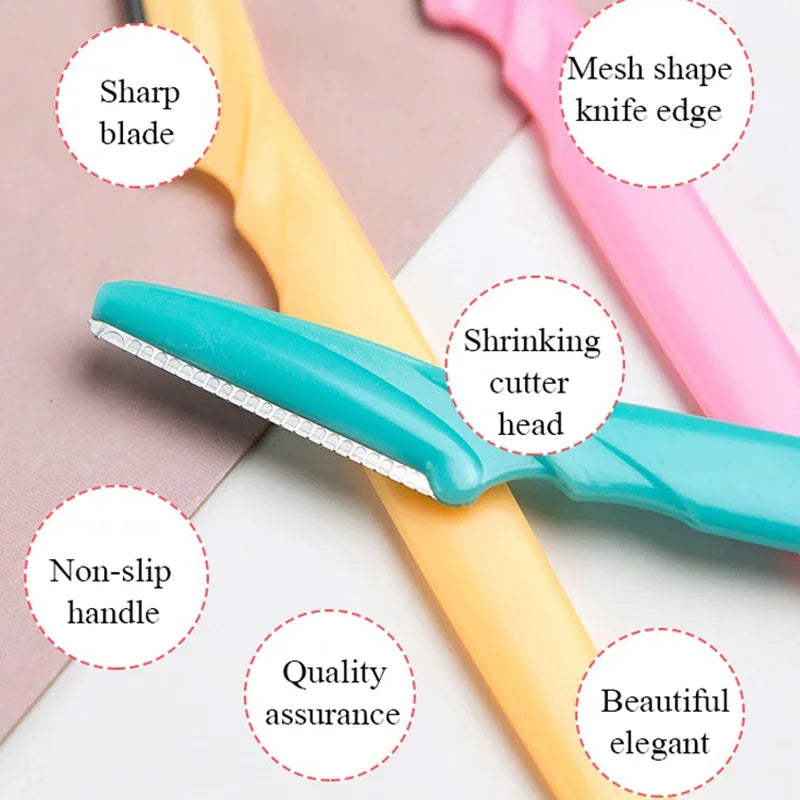 Eyebrow Trimming Razor & Scissors Set – Safe Grooming Kit Eyebrow Grooming Set Nixie