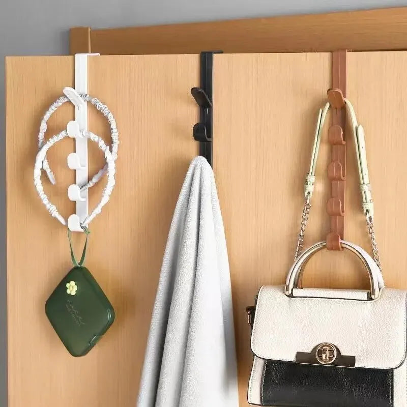 Behind the Door Coat Hook Hanger – 5-Hook Storage Rack