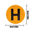 H Historical Vehicle Sign 60mm Reflective Waterproof Sticker Vehicle Decal Sticker Nixie Orange