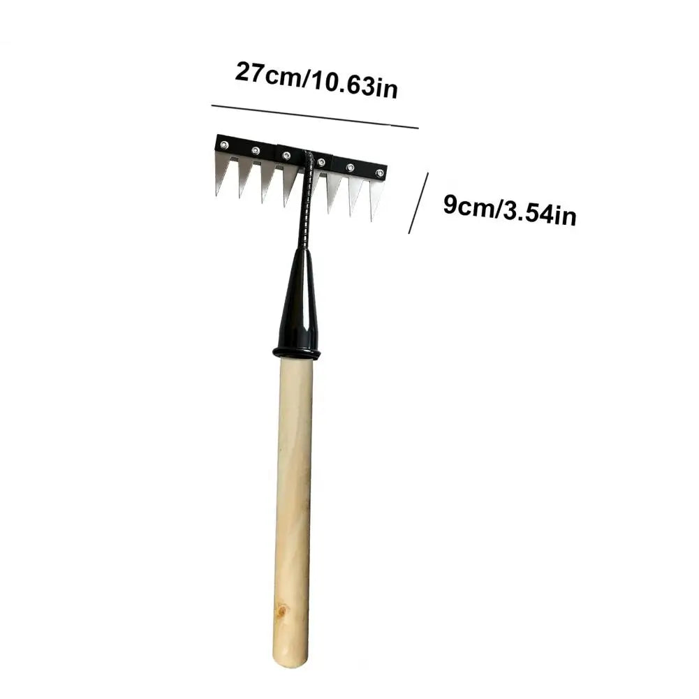 Detachable Manganese Steel Weeding Rake – Sharp Tip & Wide Teeth