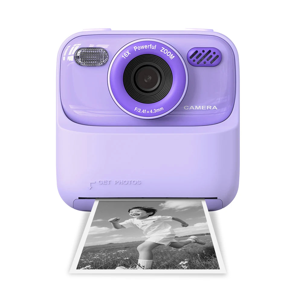 Kids Instant Print Camera 1080P HD Thermal Printer Dual Lens Kids Instant Camera Nixie