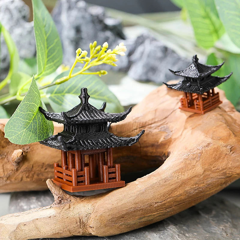 Mini Pagoda Statue – Zen Garden, Bonsai & Aquarium Decor Garden Statue Figurine Nixie