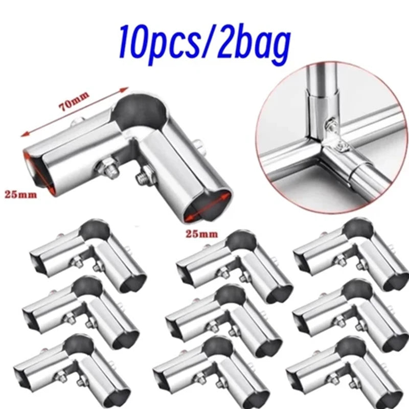 25mm Fixed Clamp Pipe Connectors | Pack of 5 or 10 | Metal Pipe Clamp Connector Nixie Three Way 10pcs