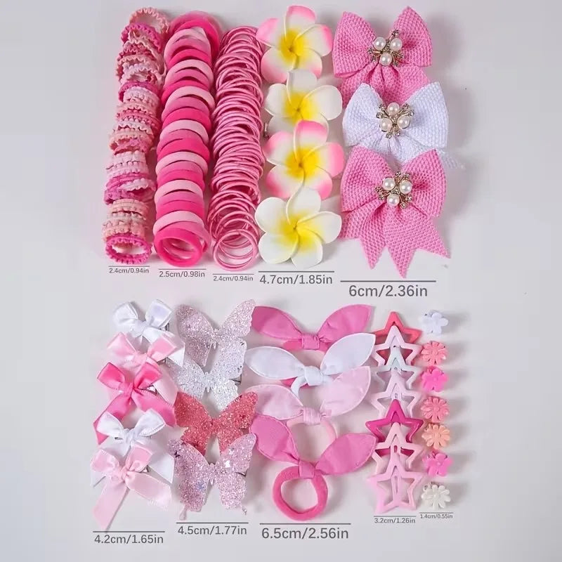 630PCS Girls Hair Accessories Set – Clips, Ties & Barrettes Kids Hair Accessories Nixie