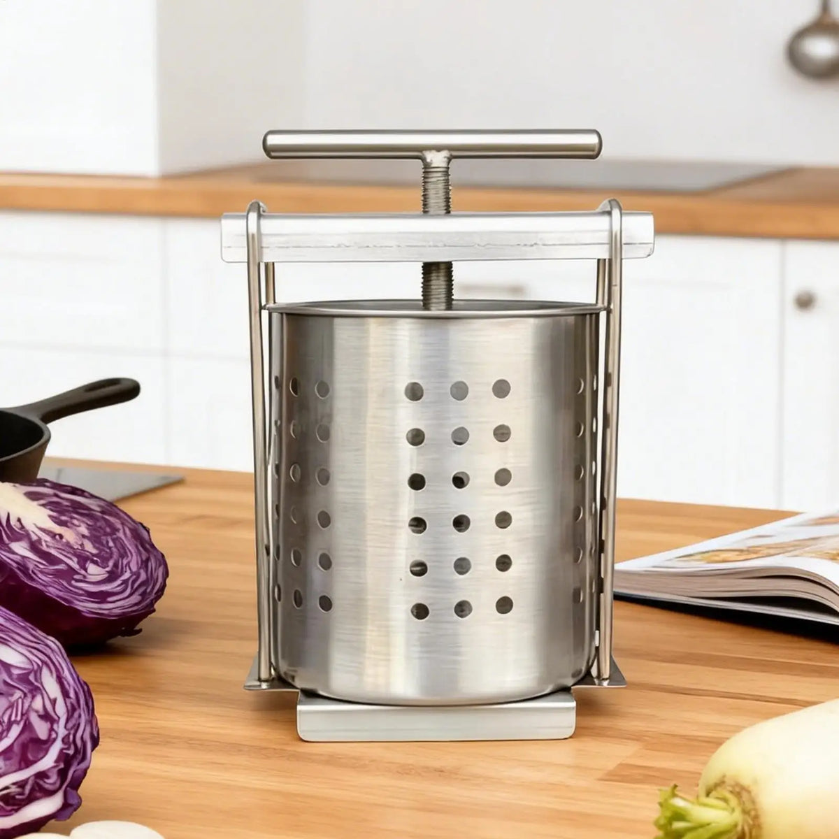 2.5L Stainless Steel Fruit Wine Press & Honey Juicer Manual Fruit Press Nixie