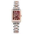 Casual Fashion Quartz Watch – Alloy Strap & Roman Numeral Dial Quartz Wrist Watch Nixie Red