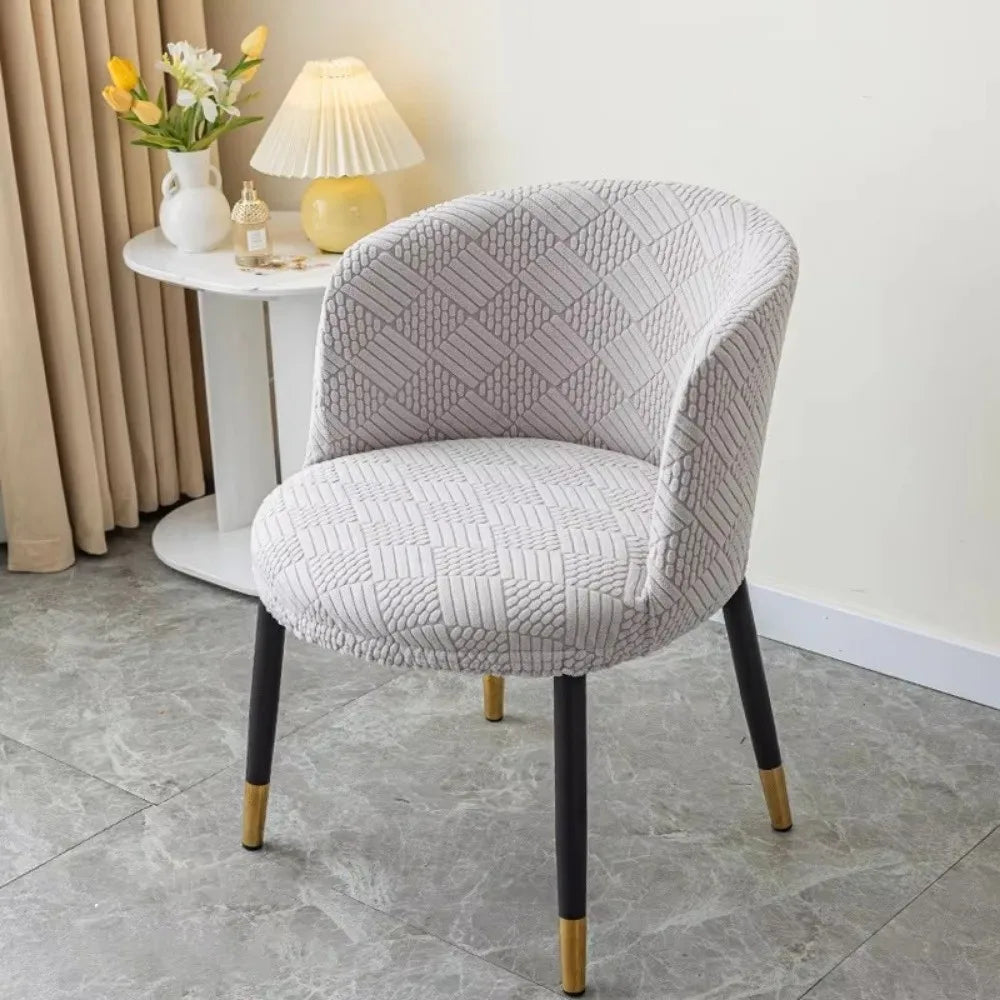 Nordic Elastic Curved Armchair Cover 3D Jacquard Chair Slipcover Chair Slipcover Nixie